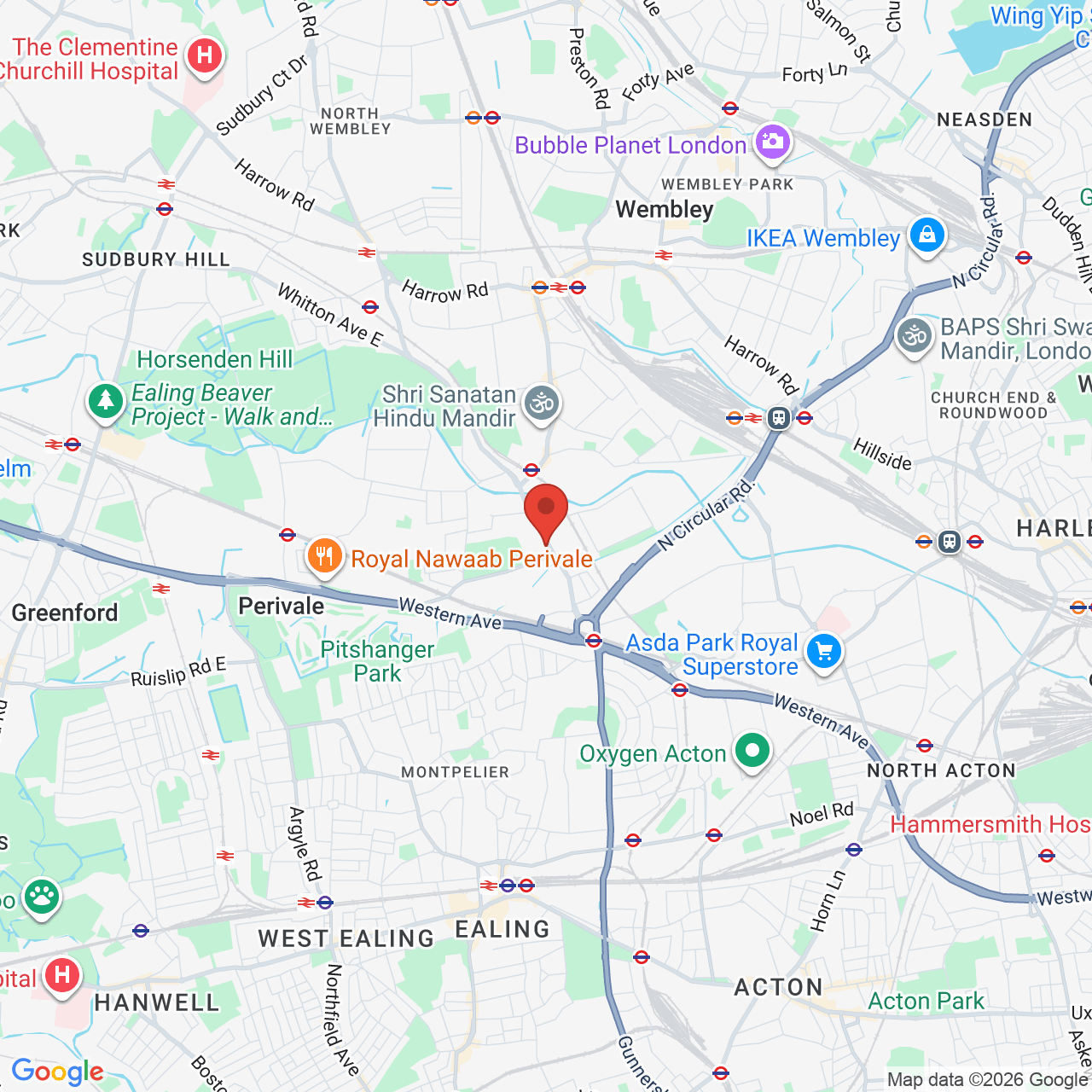 Map displaying vacancy location