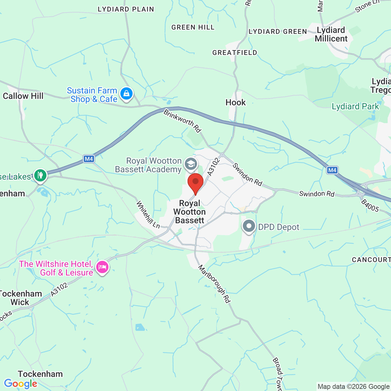 Map displaying vacancy location