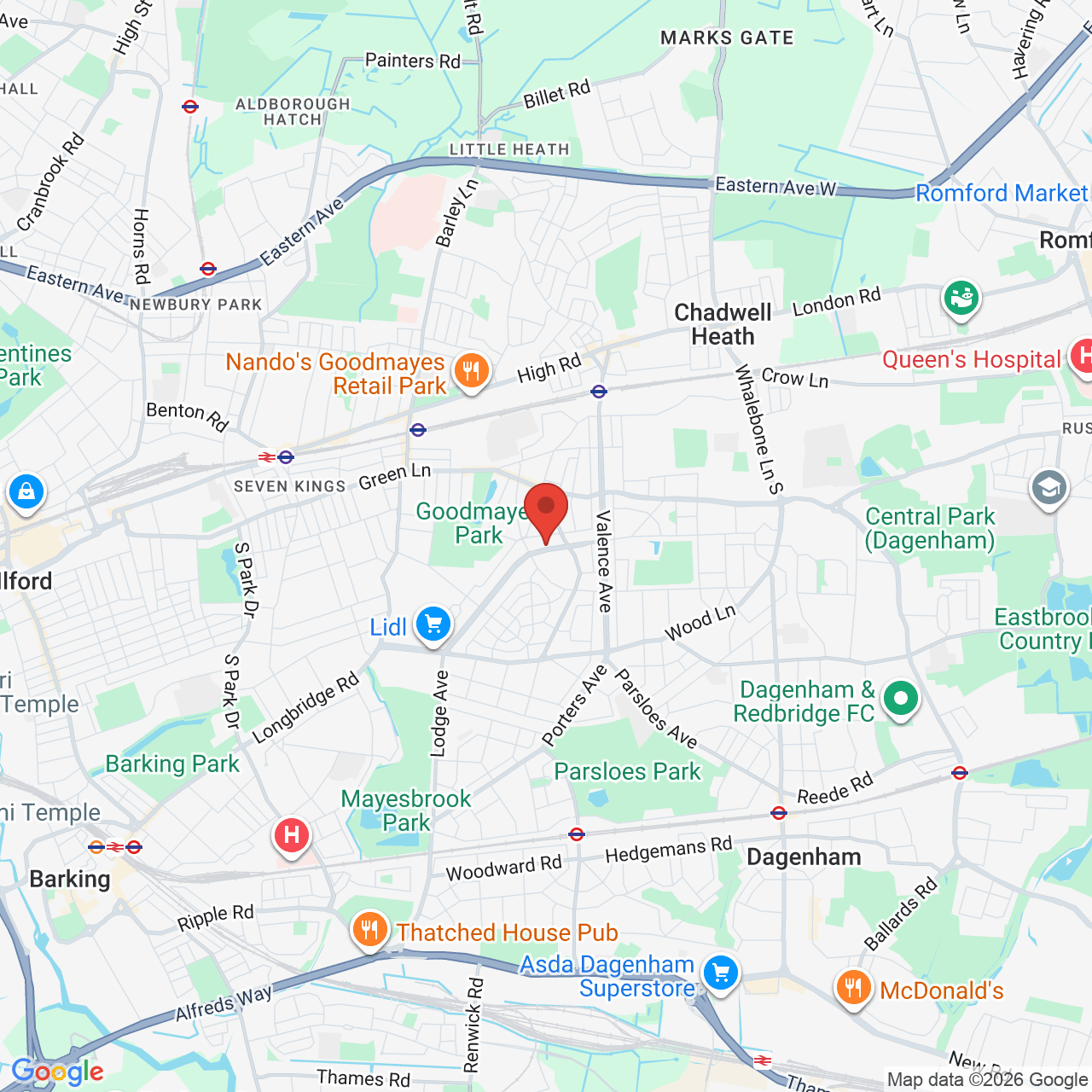 Map displaying vacancy location