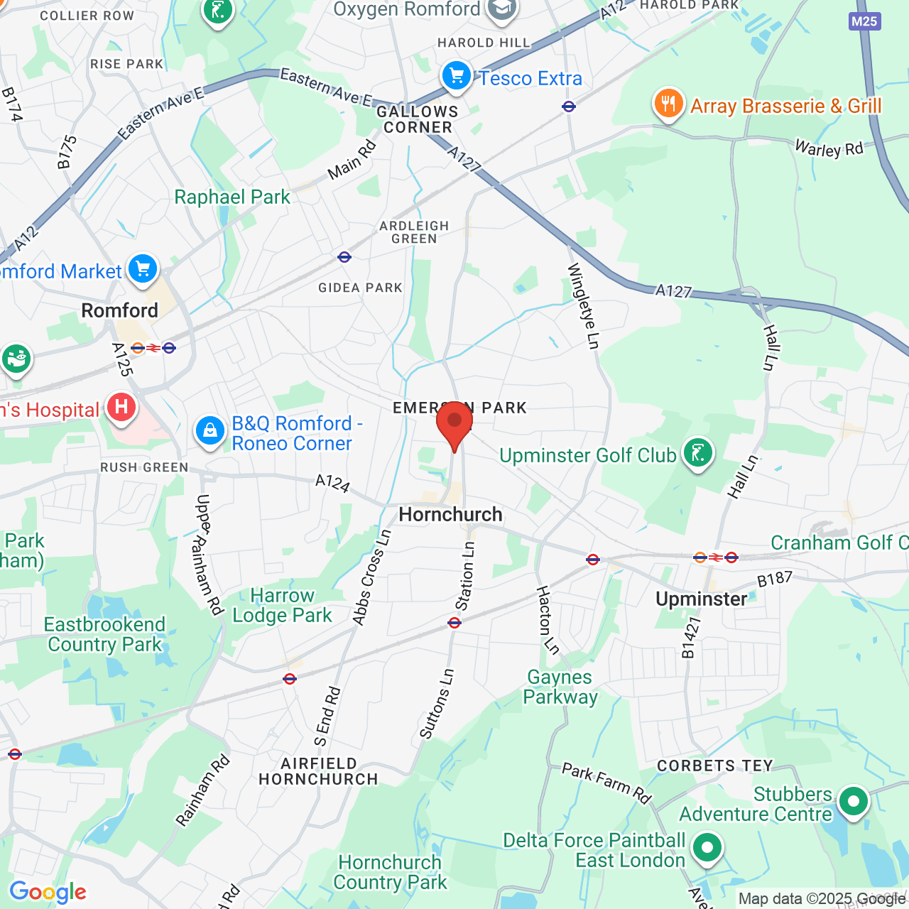 Map displaying vacancy location