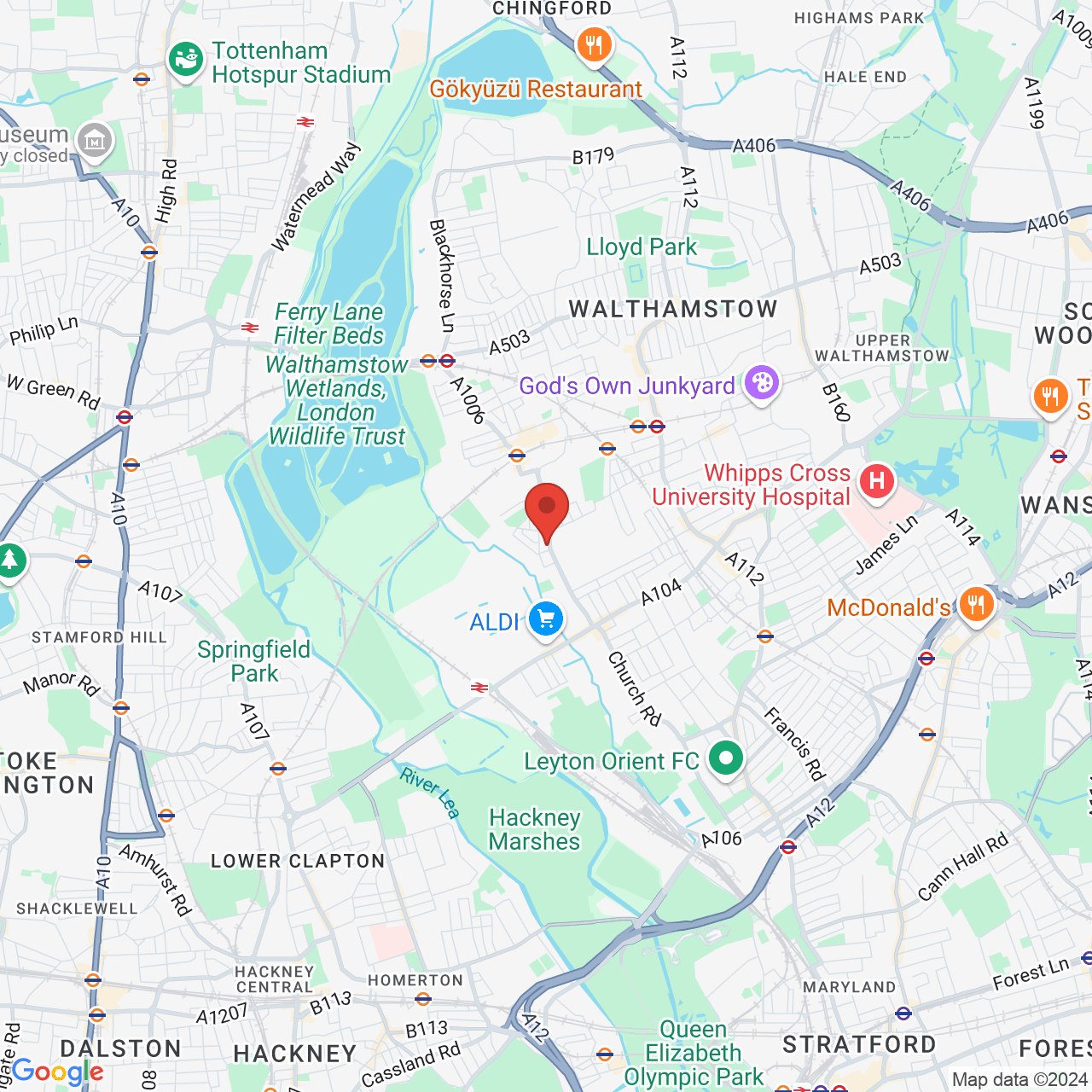 Map displaying vacancy location