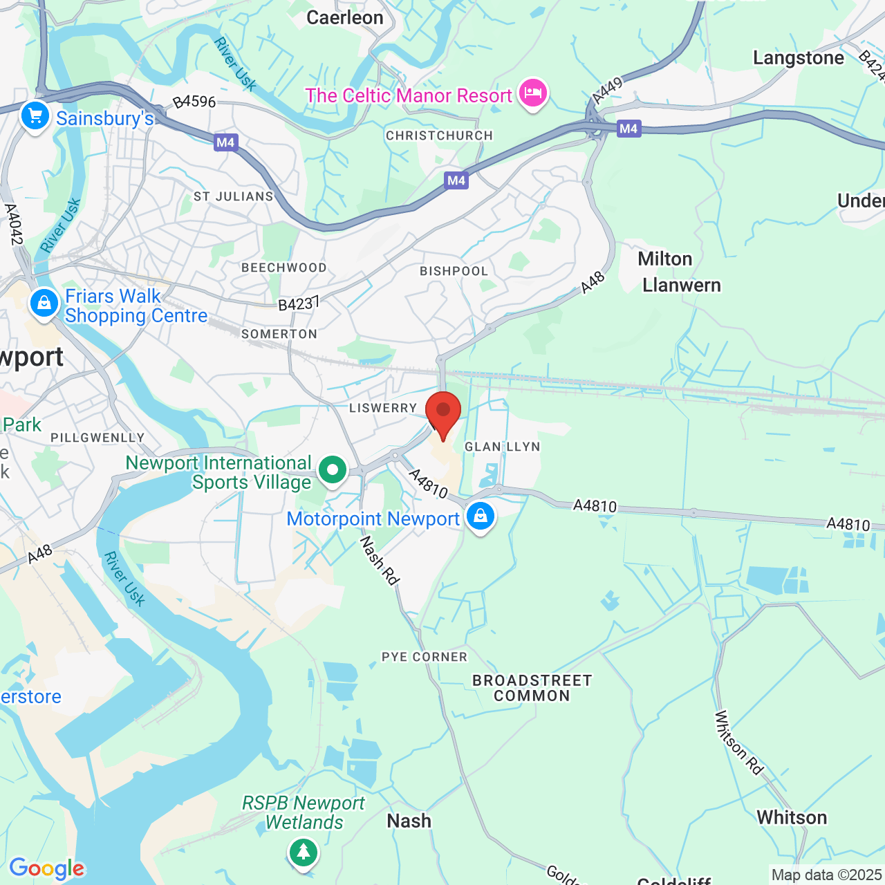 Map displaying vacancy location