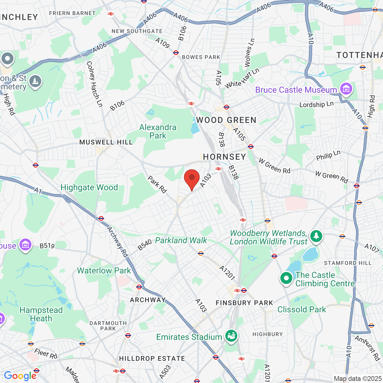 Map displaying vacancy location