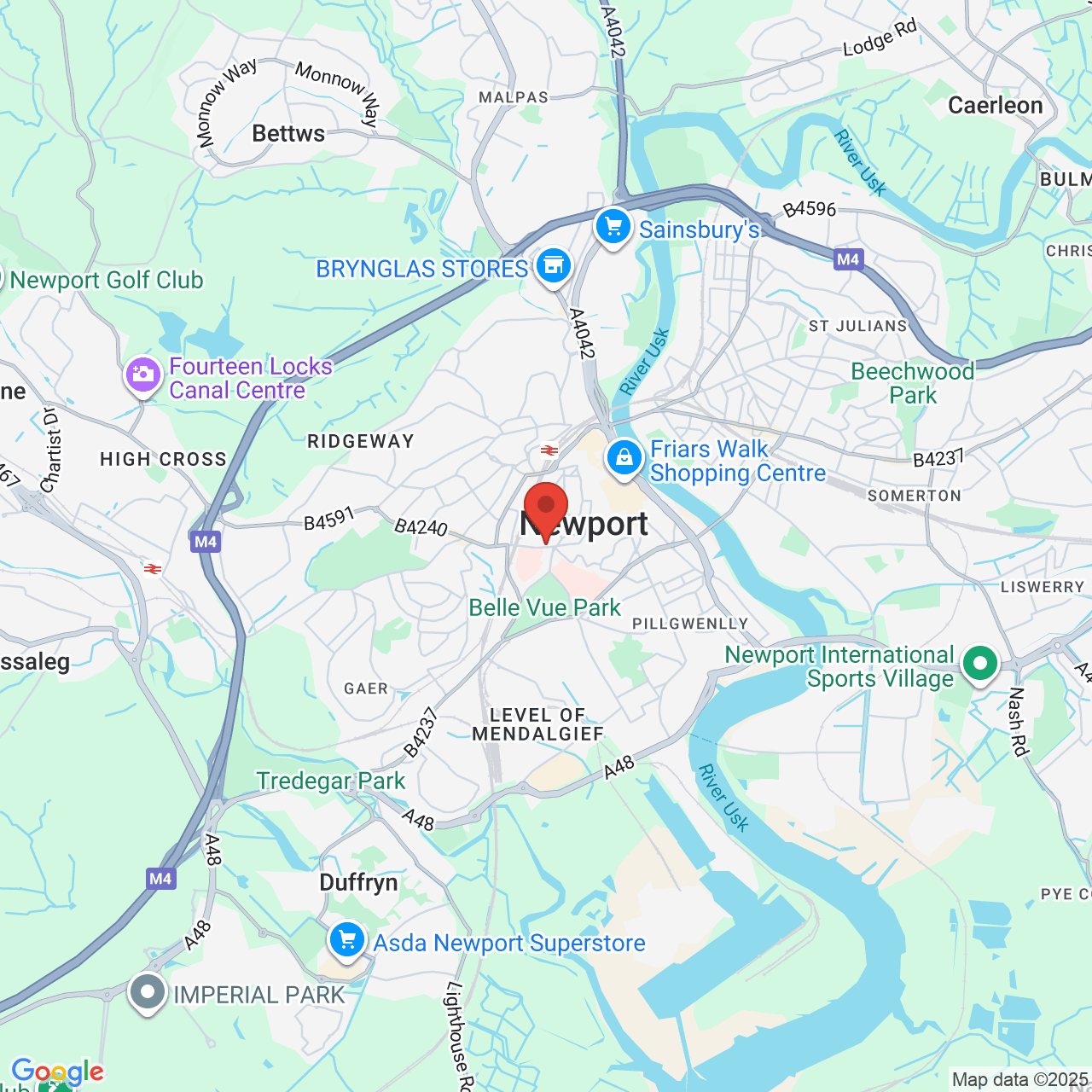 Map displaying vacancy location