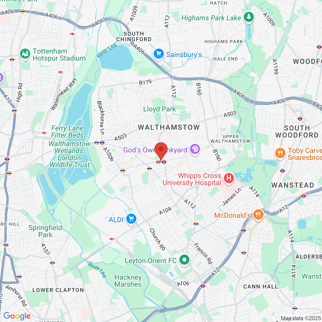 Map displaying vacancy location