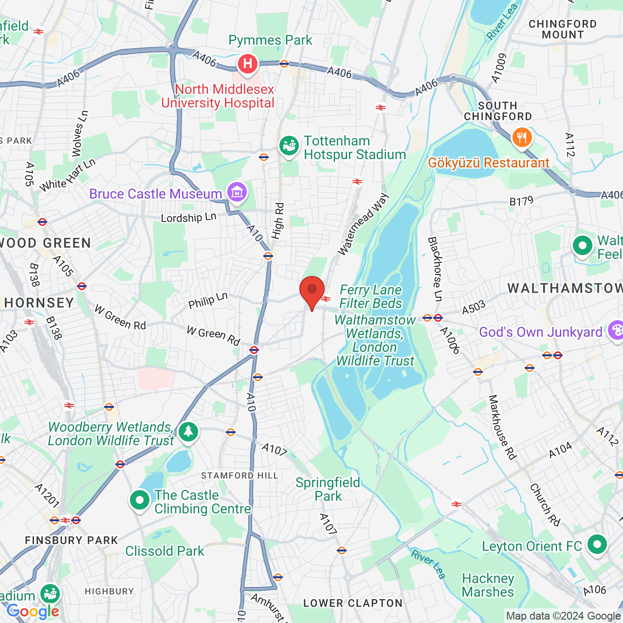 Map displaying vacancy location
