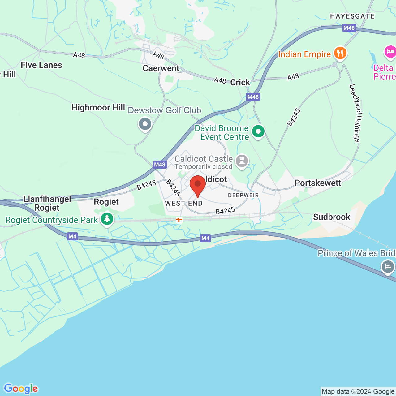 Map displaying vacancy location