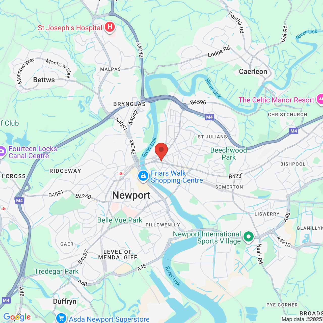 Map displaying vacancy location