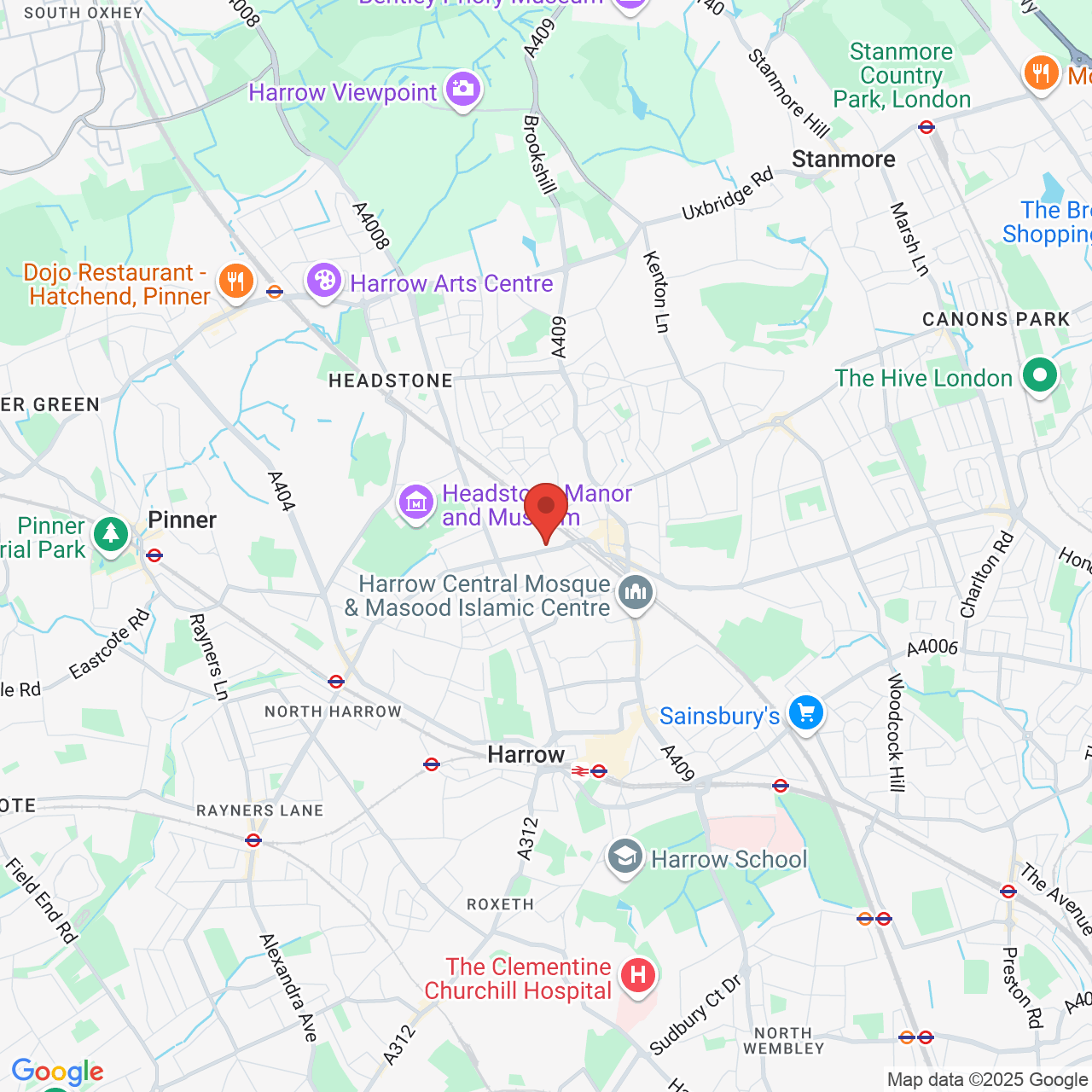 Map displaying vacancy location