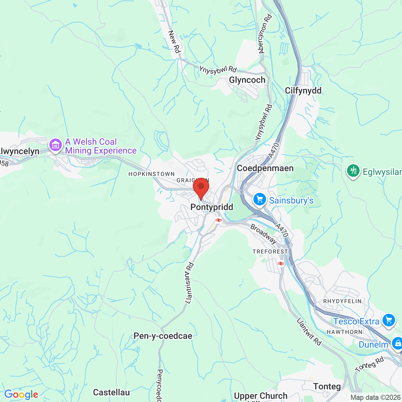 Map displaying vacancy location