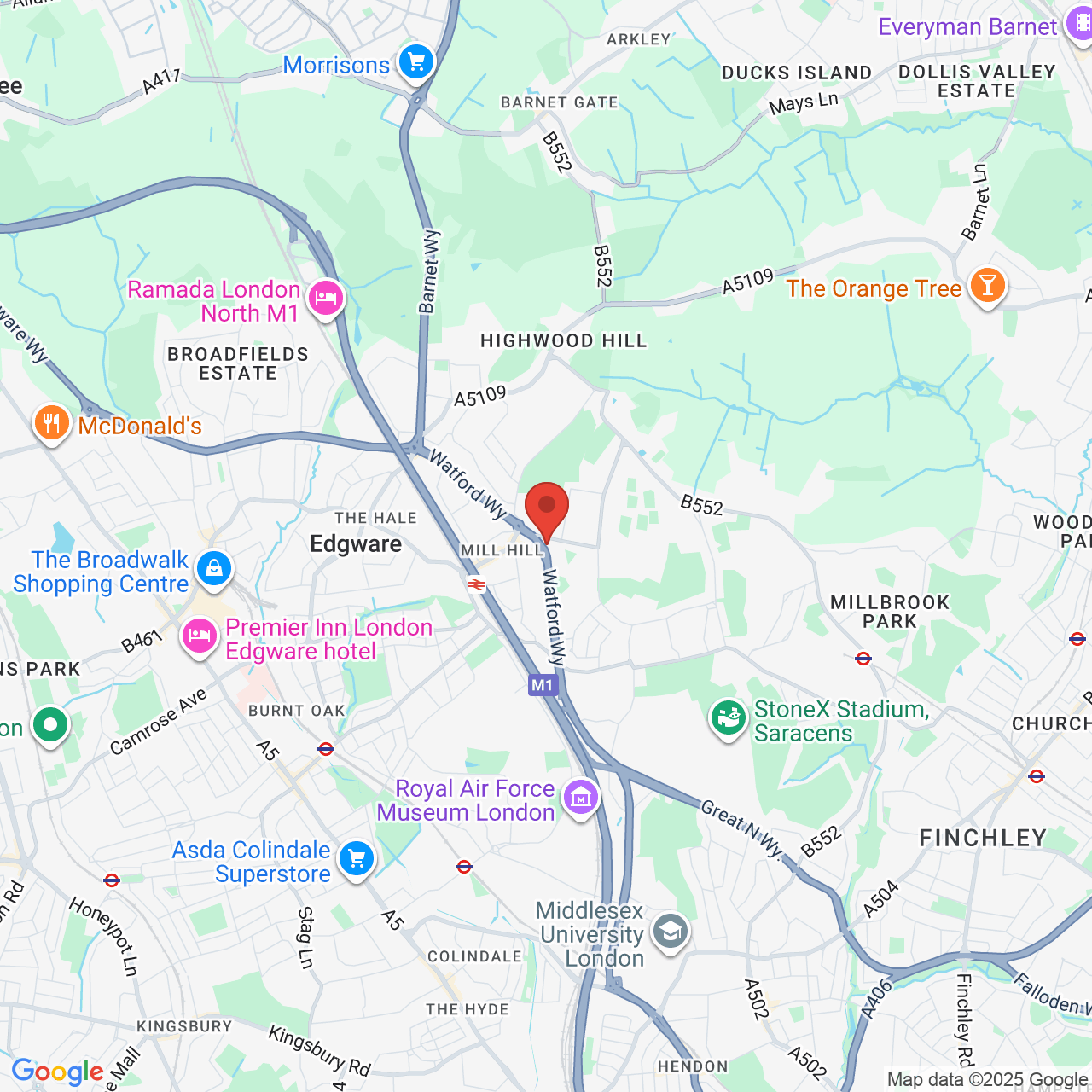 Map displaying vacancy location