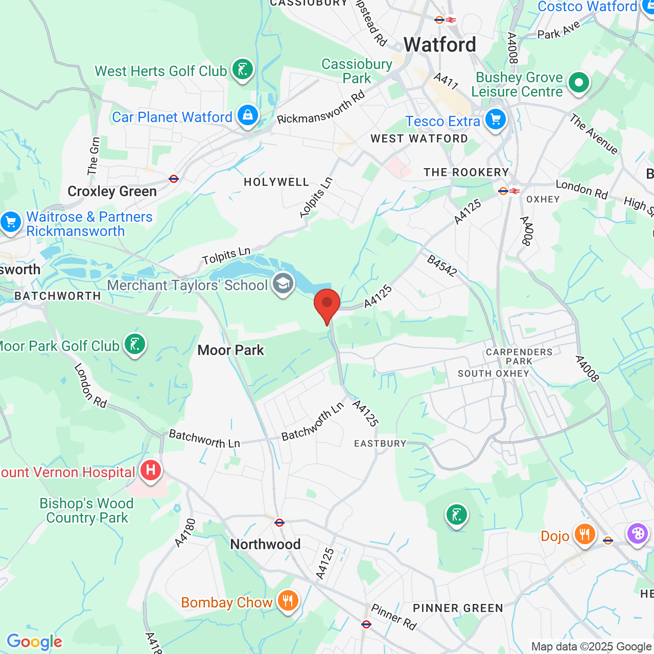 Map displaying vacancy location