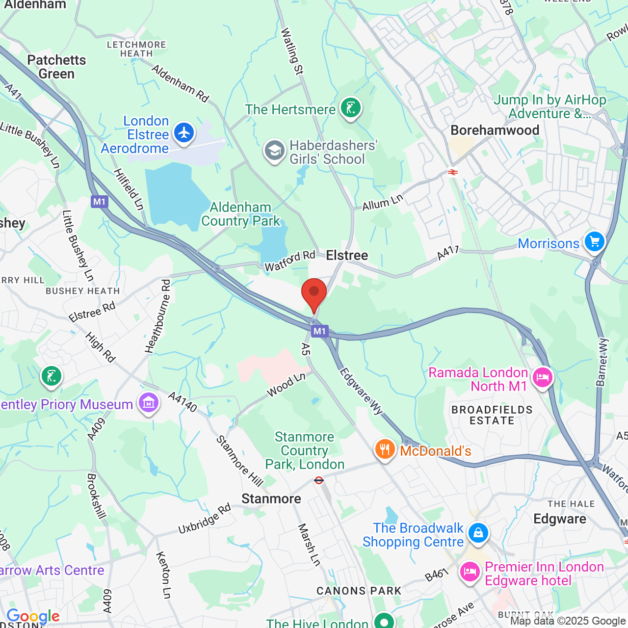 Map displaying vacancy location