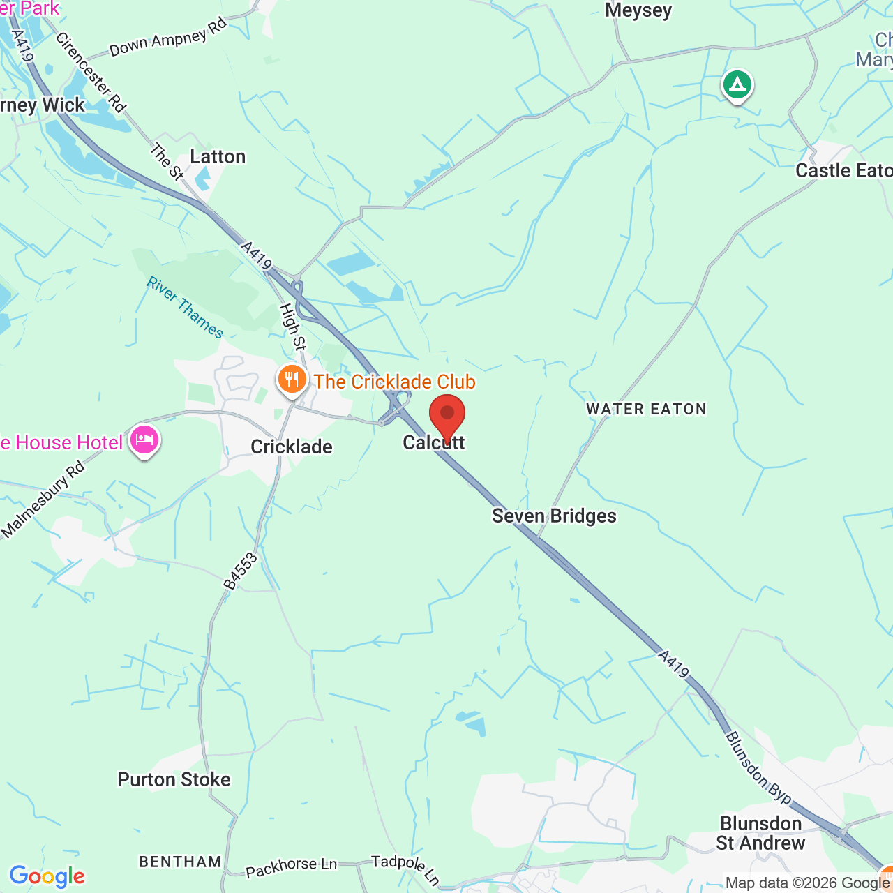 Map displaying vacancy location