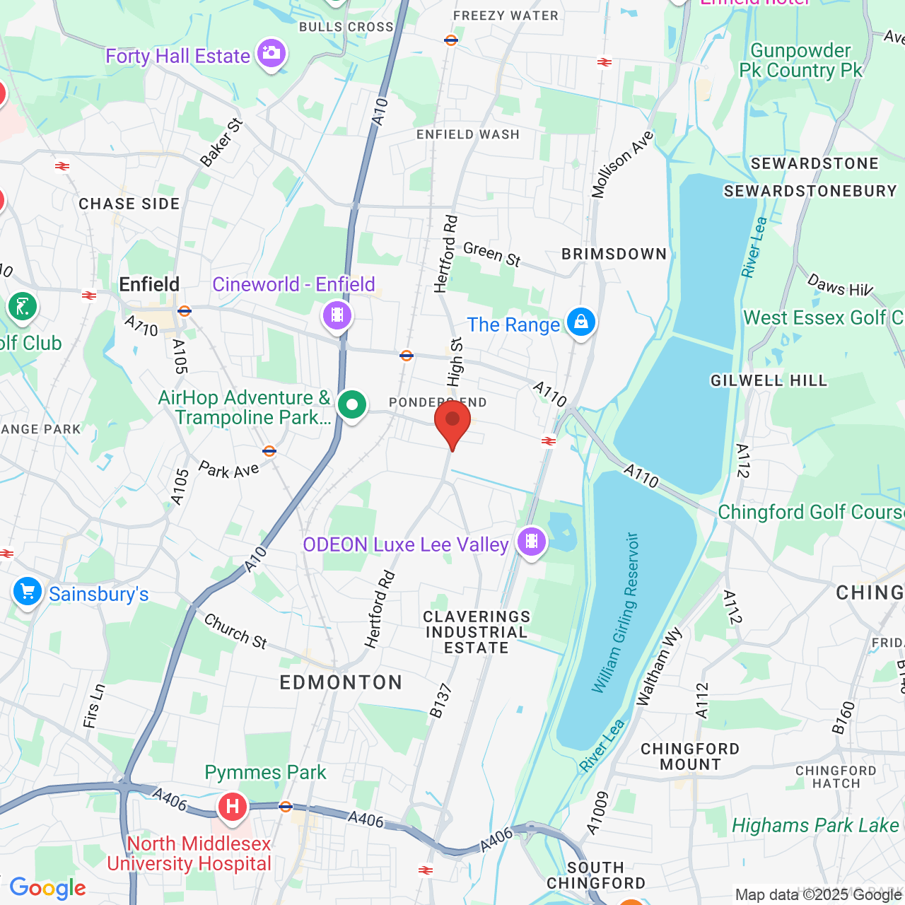 Map displaying vacancy location