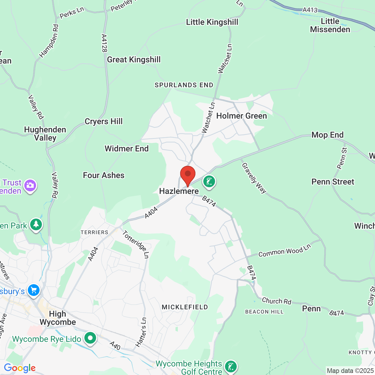 Map displaying vacancy location