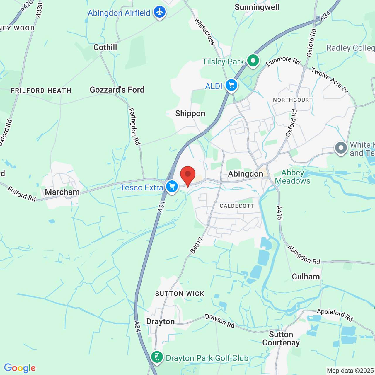 Map displaying vacancy location