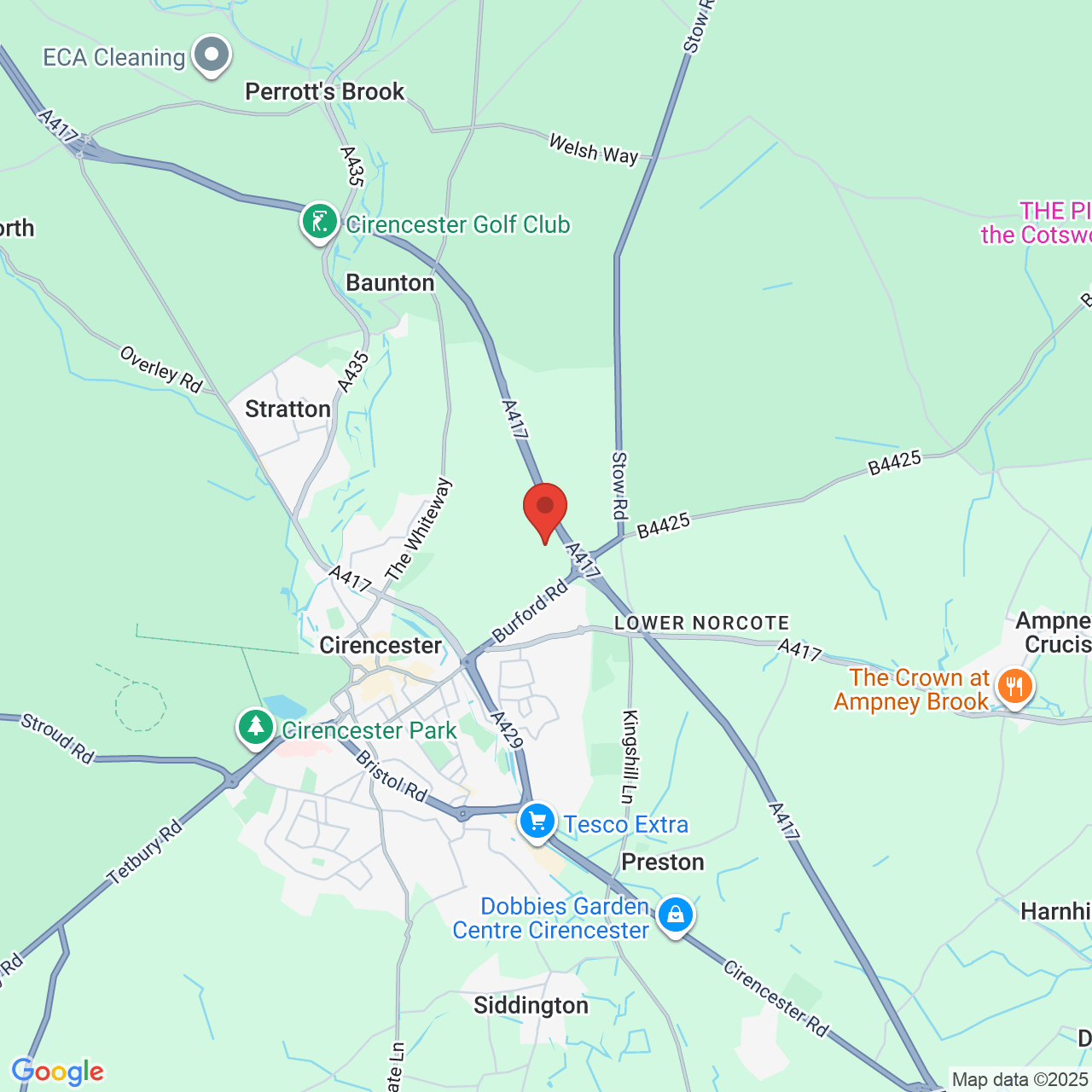 Map displaying vacancy location