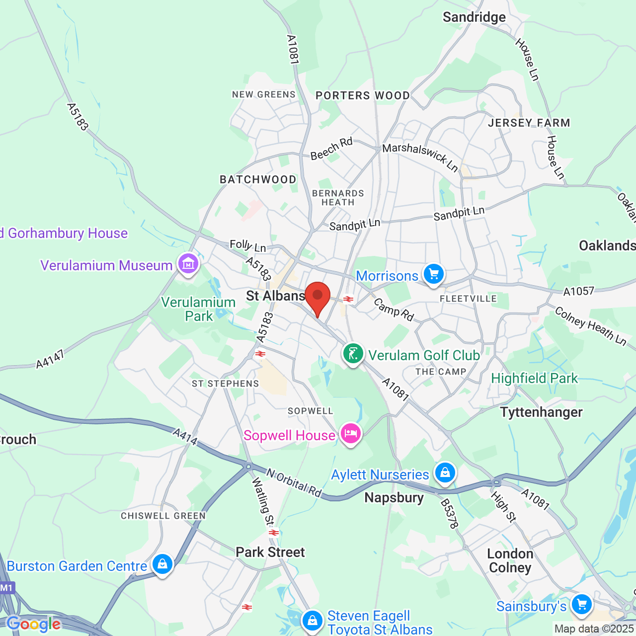 Map displaying vacancy location