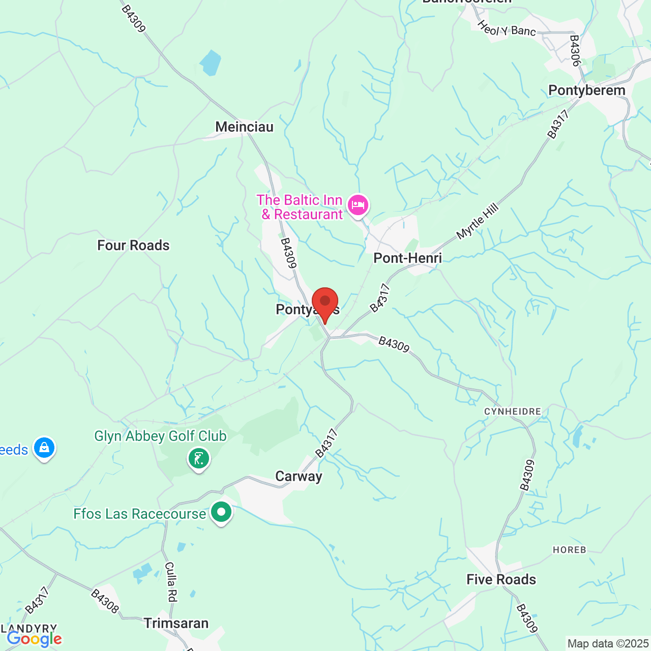 Map displaying vacancy location