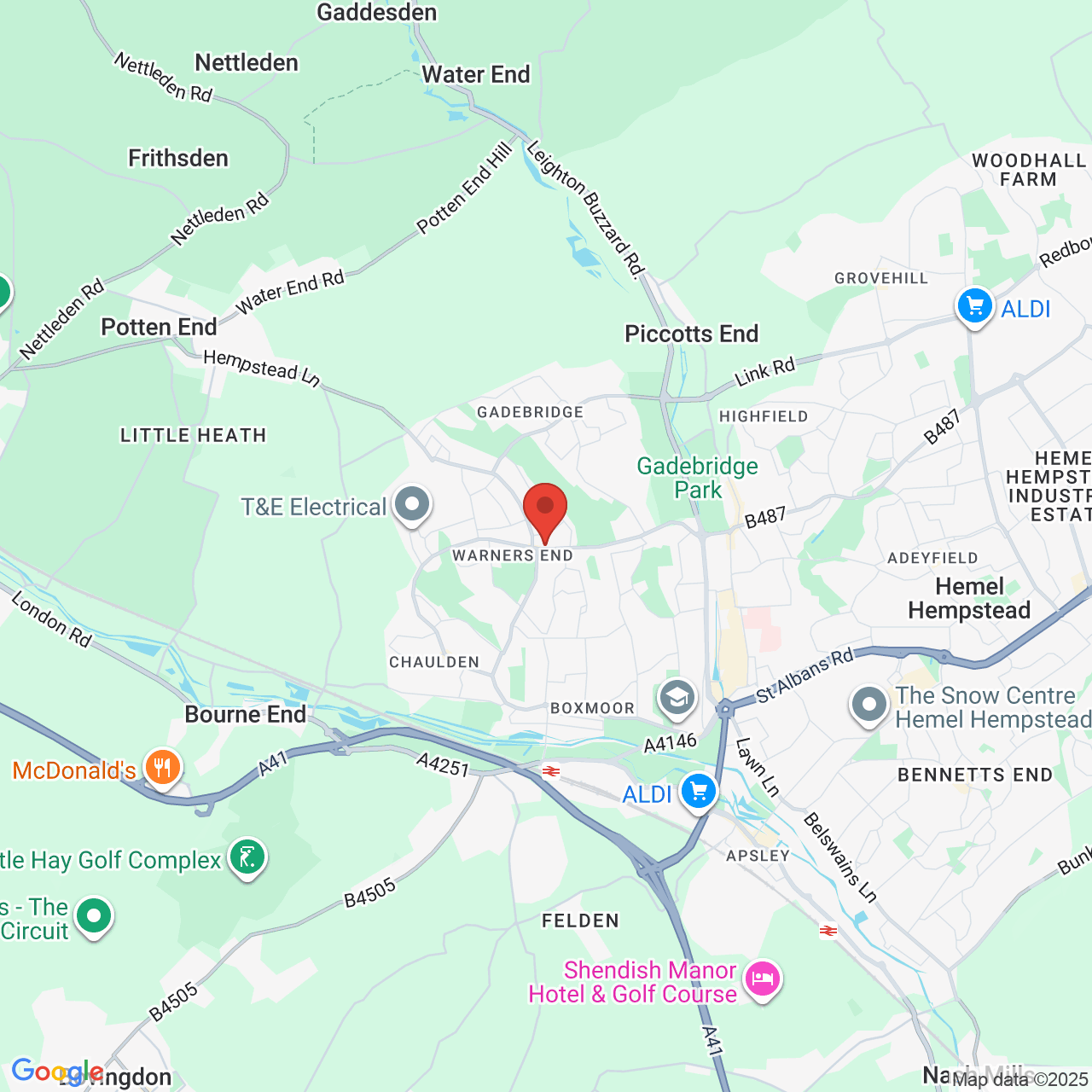Map displaying vacancy location