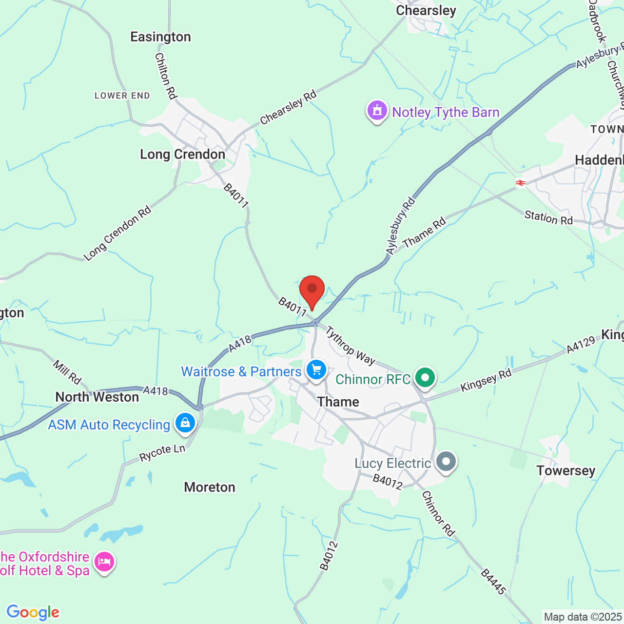 Map displaying vacancy location