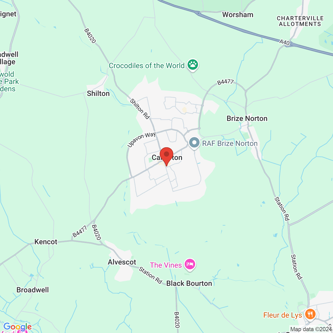 Map displaying vacancy location