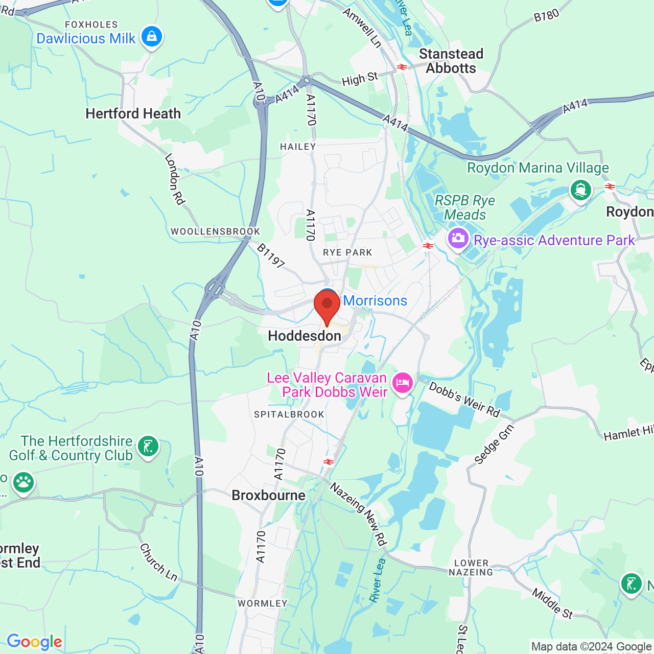 Map displaying vacancy location