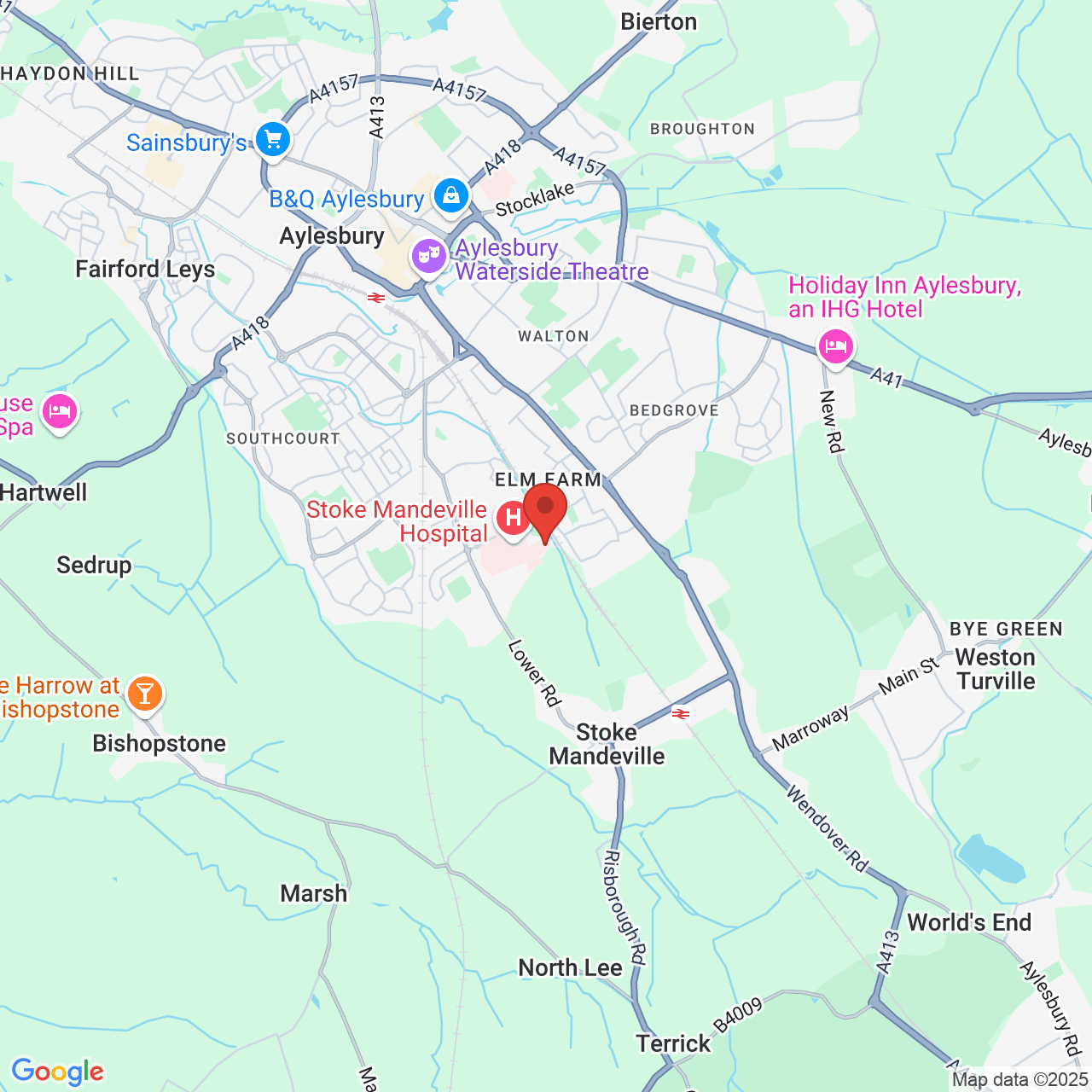 Map displaying vacancy location