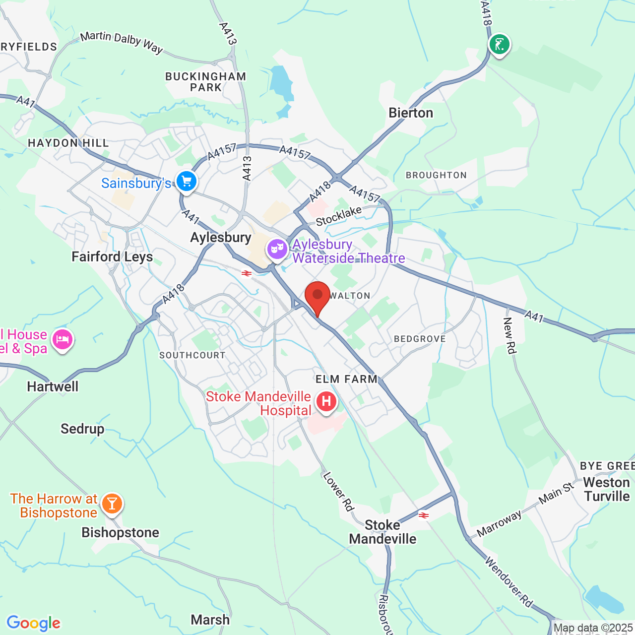 Map displaying vacancy location