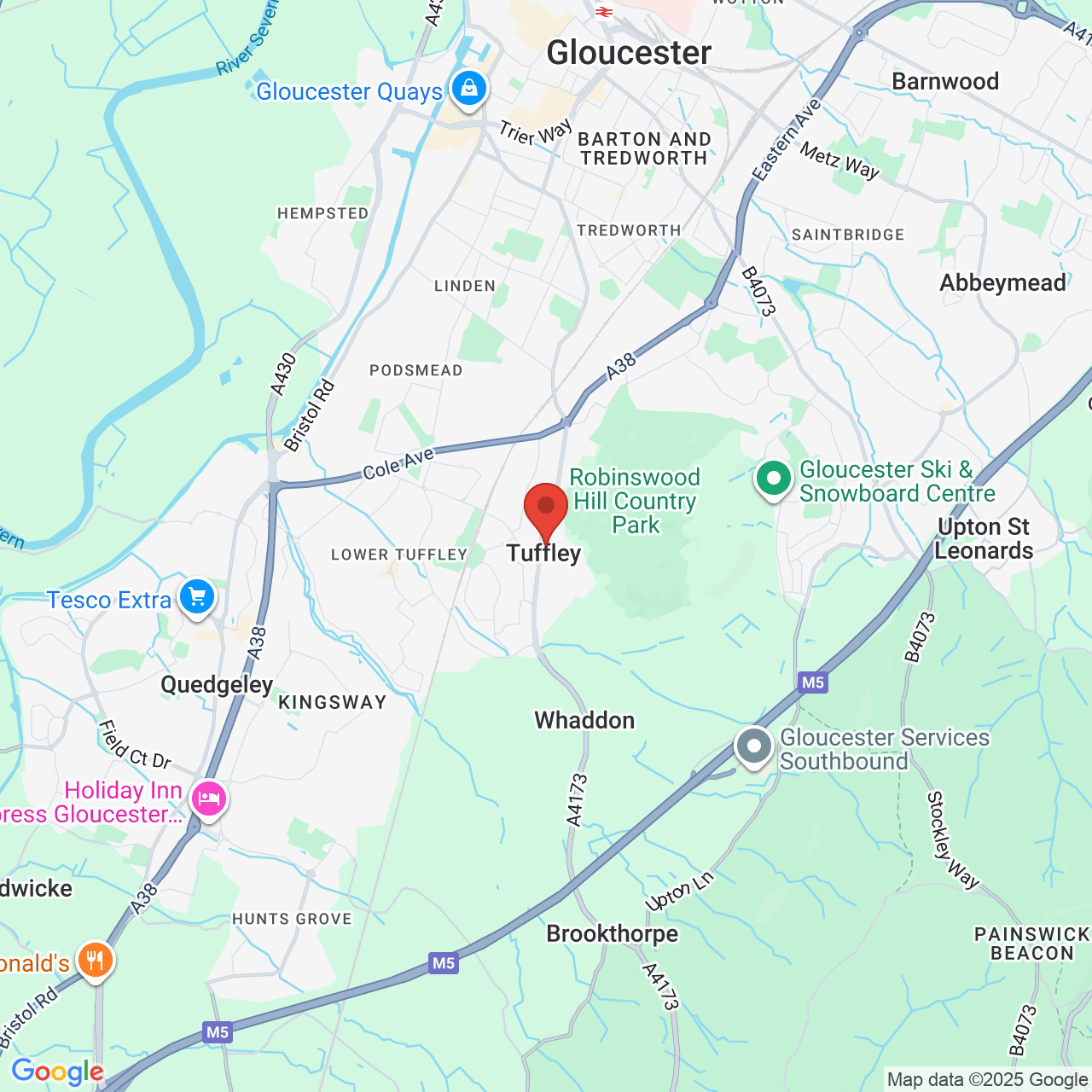 Map displaying vacancy location