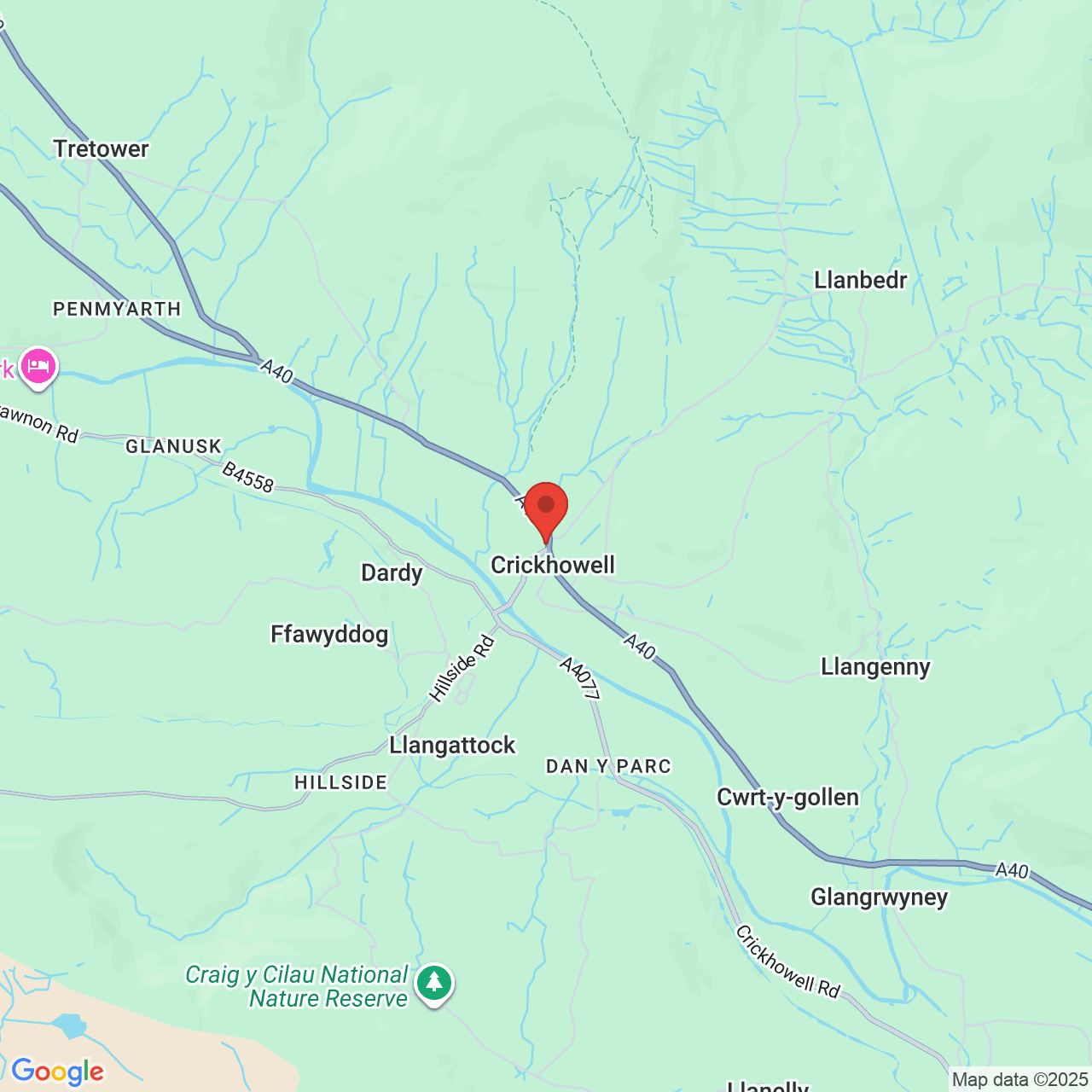 Map displaying vacancy location