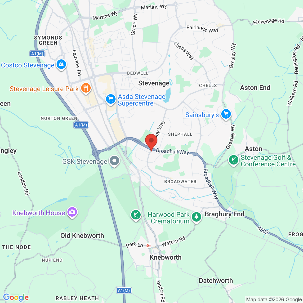 Map displaying vacancy location