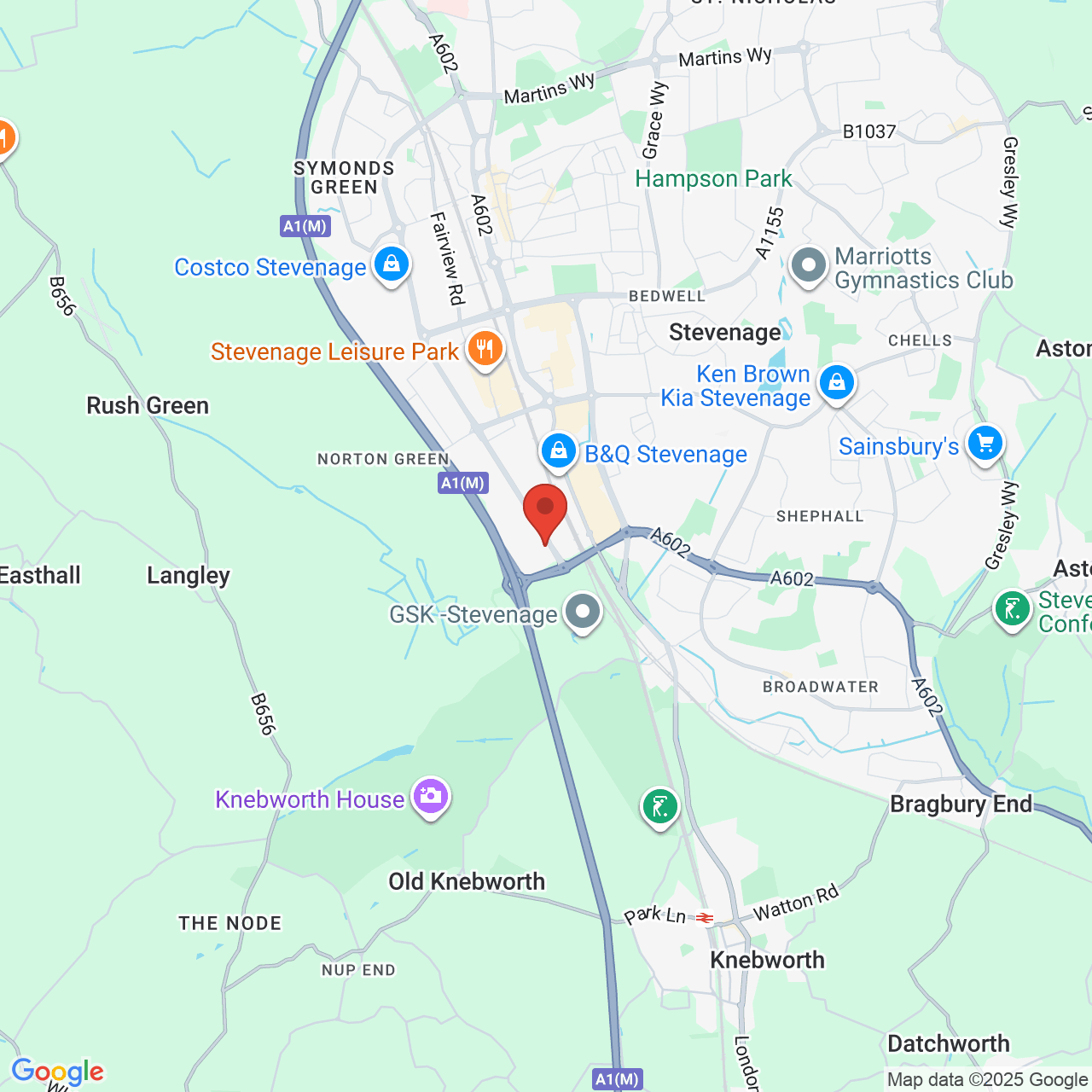 Map displaying vacancy location