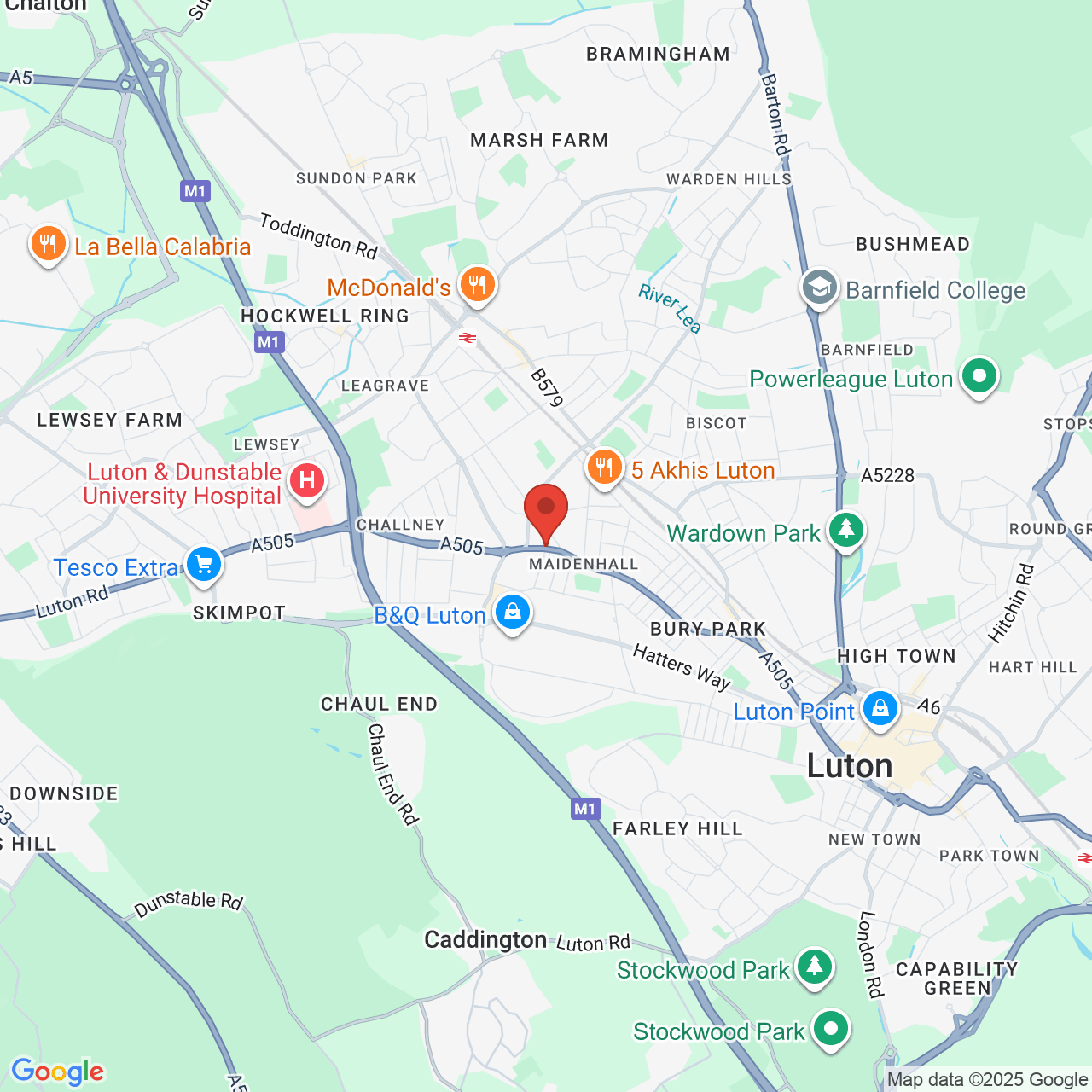 Map displaying vacancy location