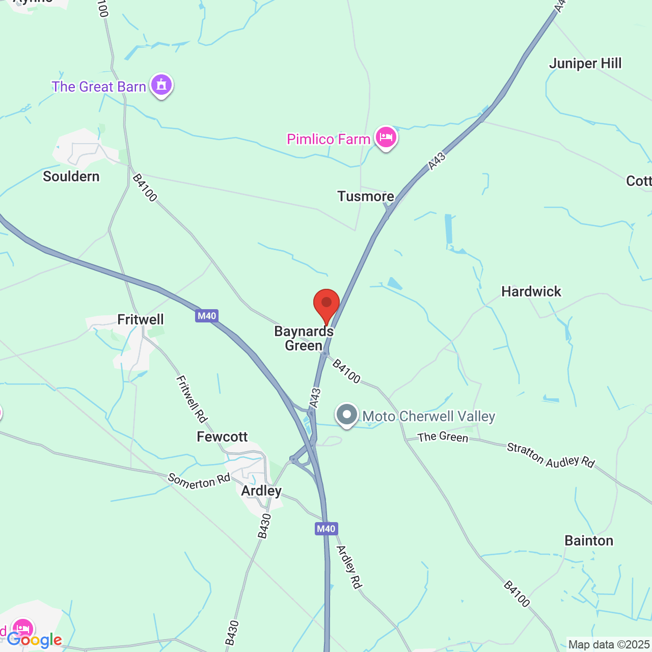 Map displaying vacancy location
