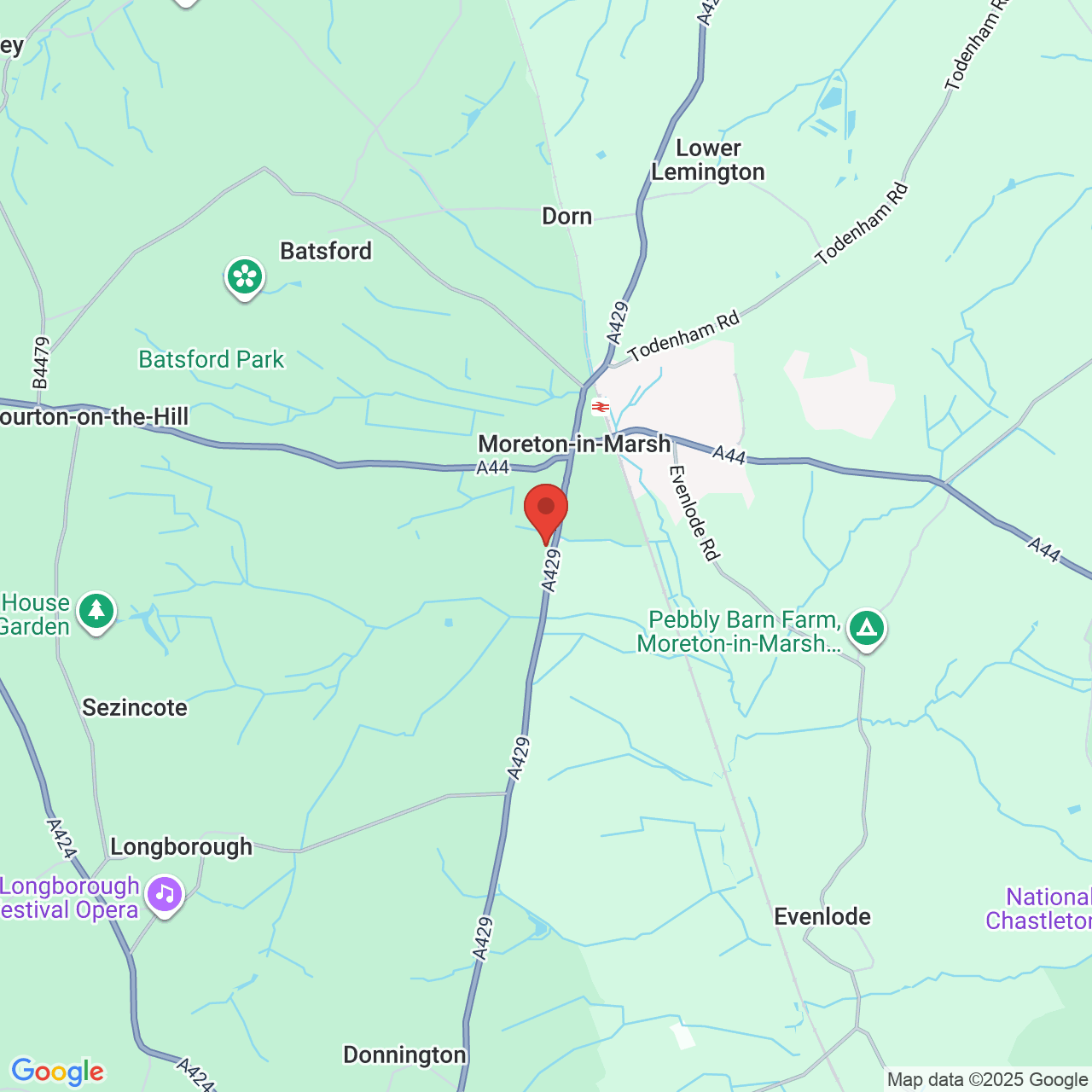 Map displaying vacancy location