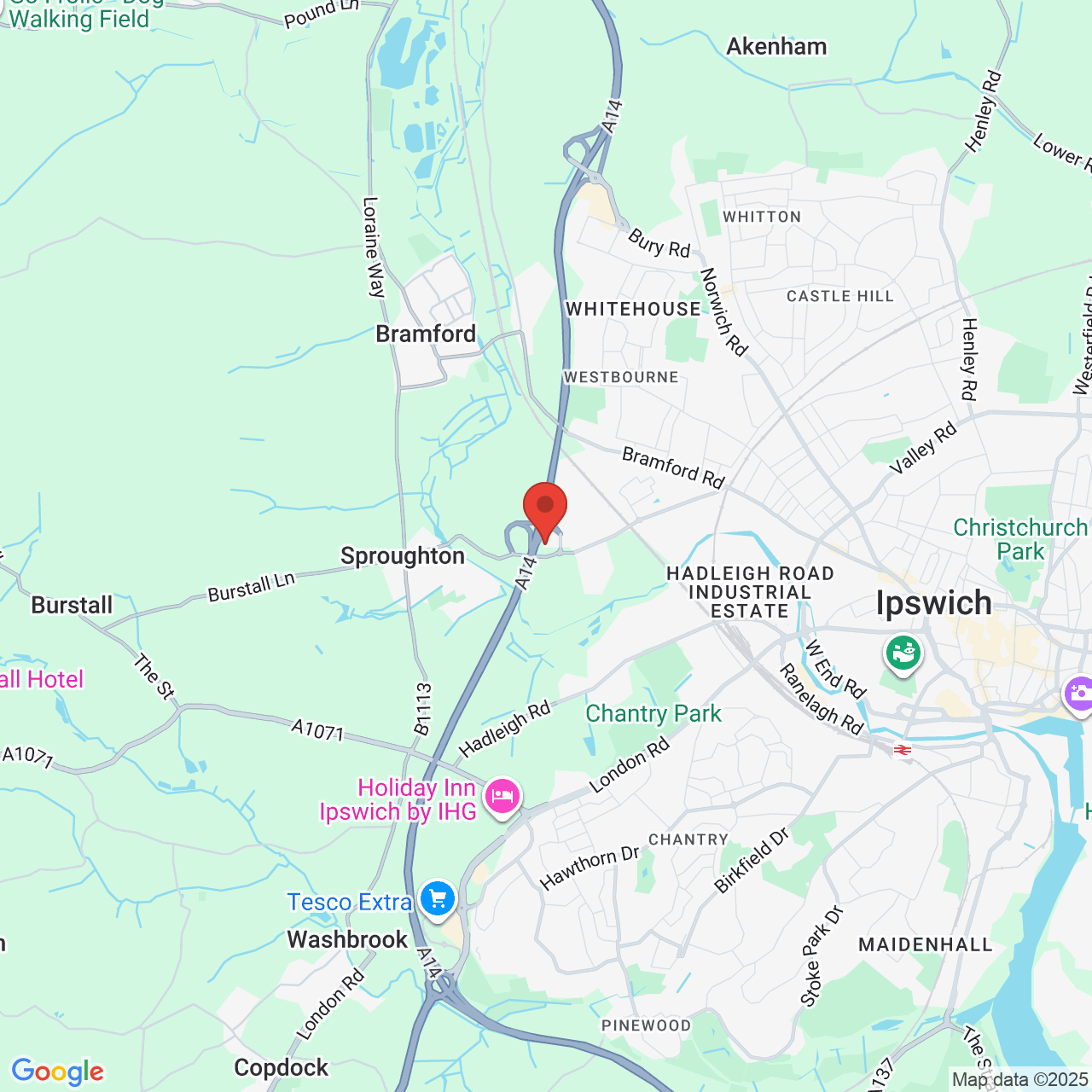 Map displaying vacancy location