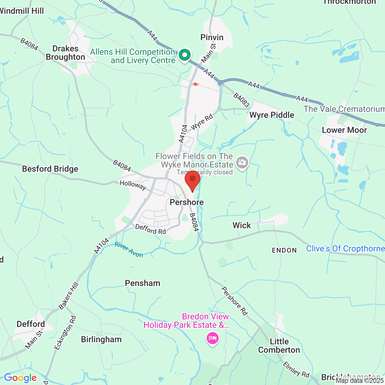 Map displaying vacancy location