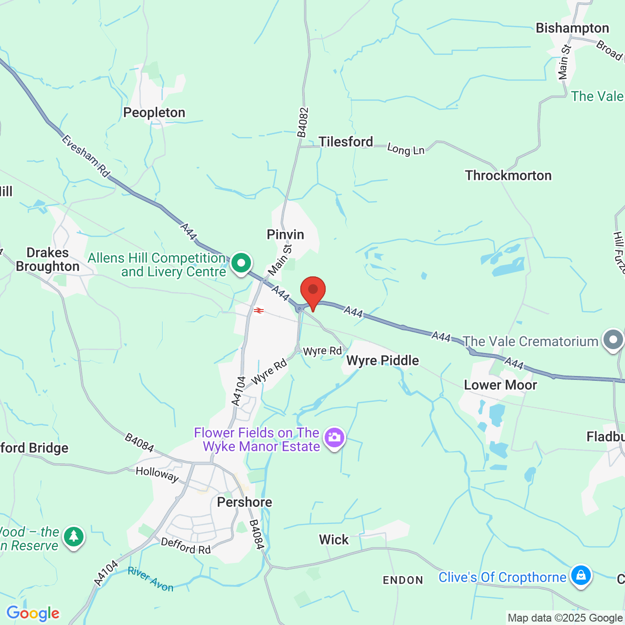 Map displaying vacancy location