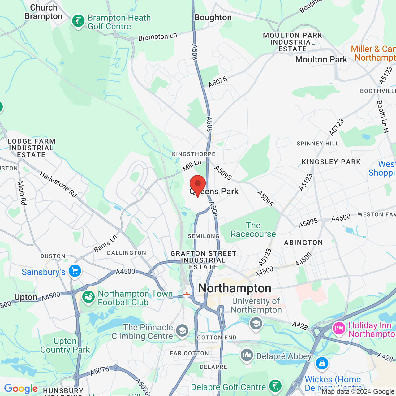Map displaying vacancy location