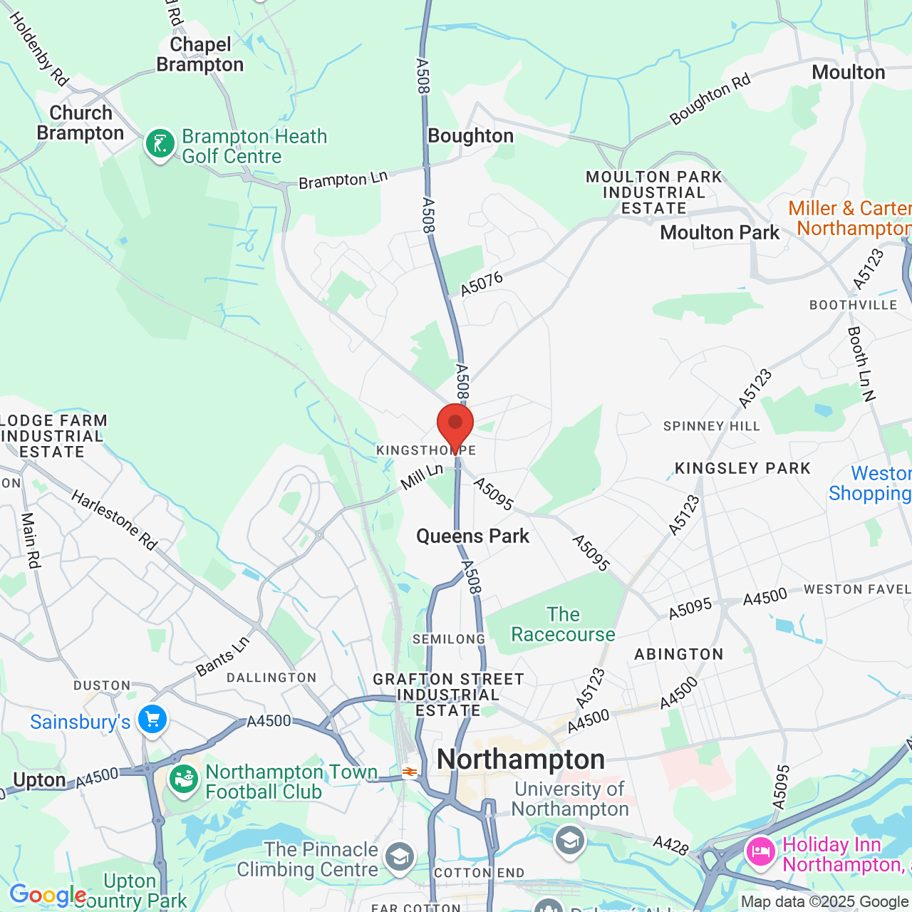 Map displaying vacancy location