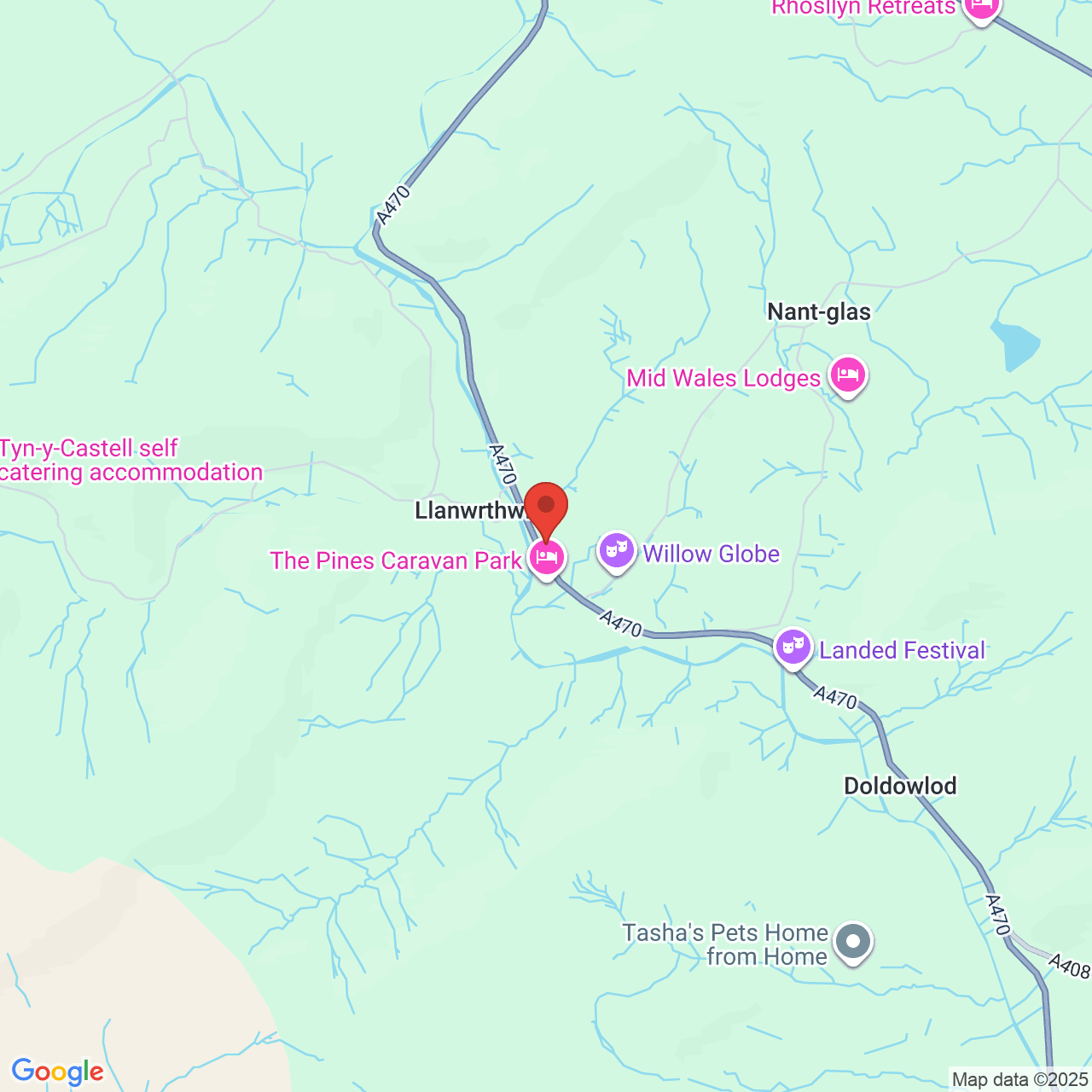 Map displaying vacancy location