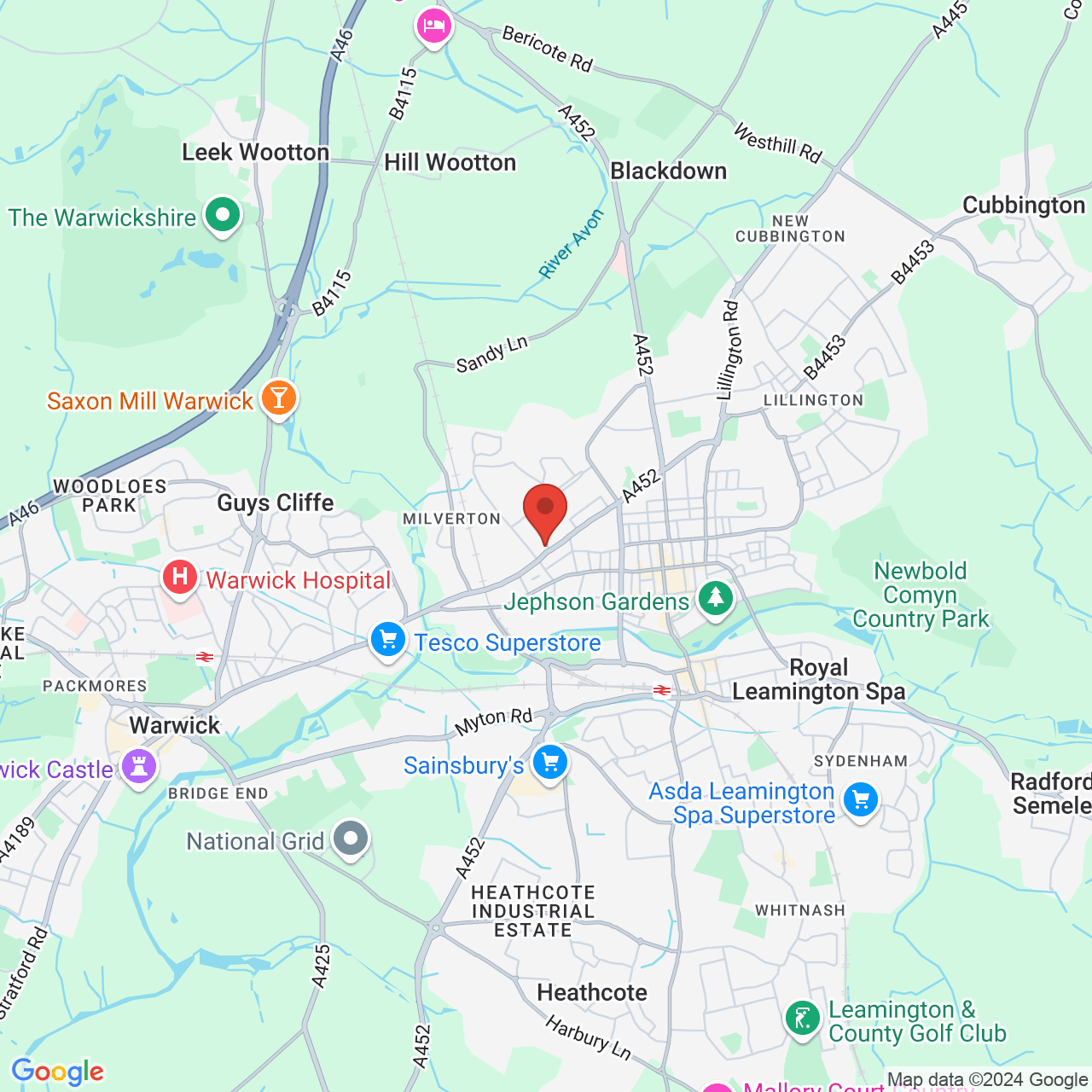 Map displaying vacancy location