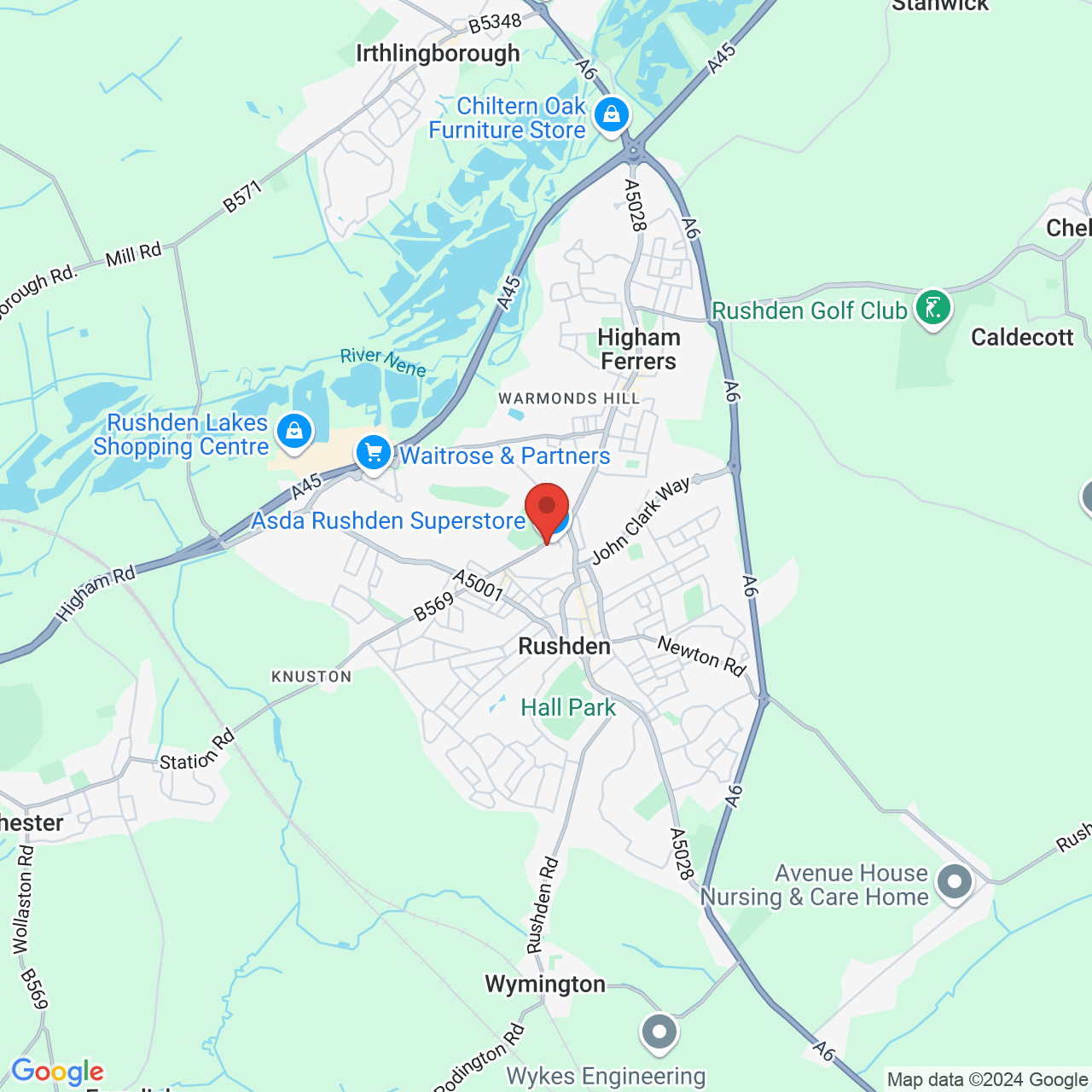 Map displaying vacancy location
