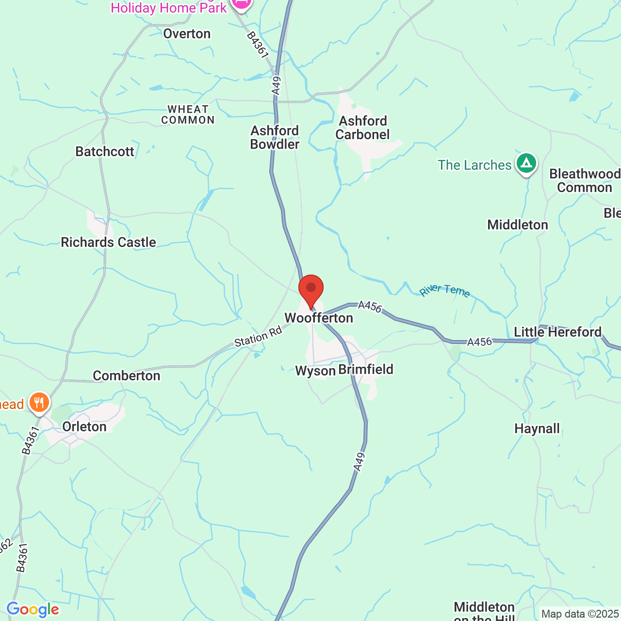 Map displaying vacancy location