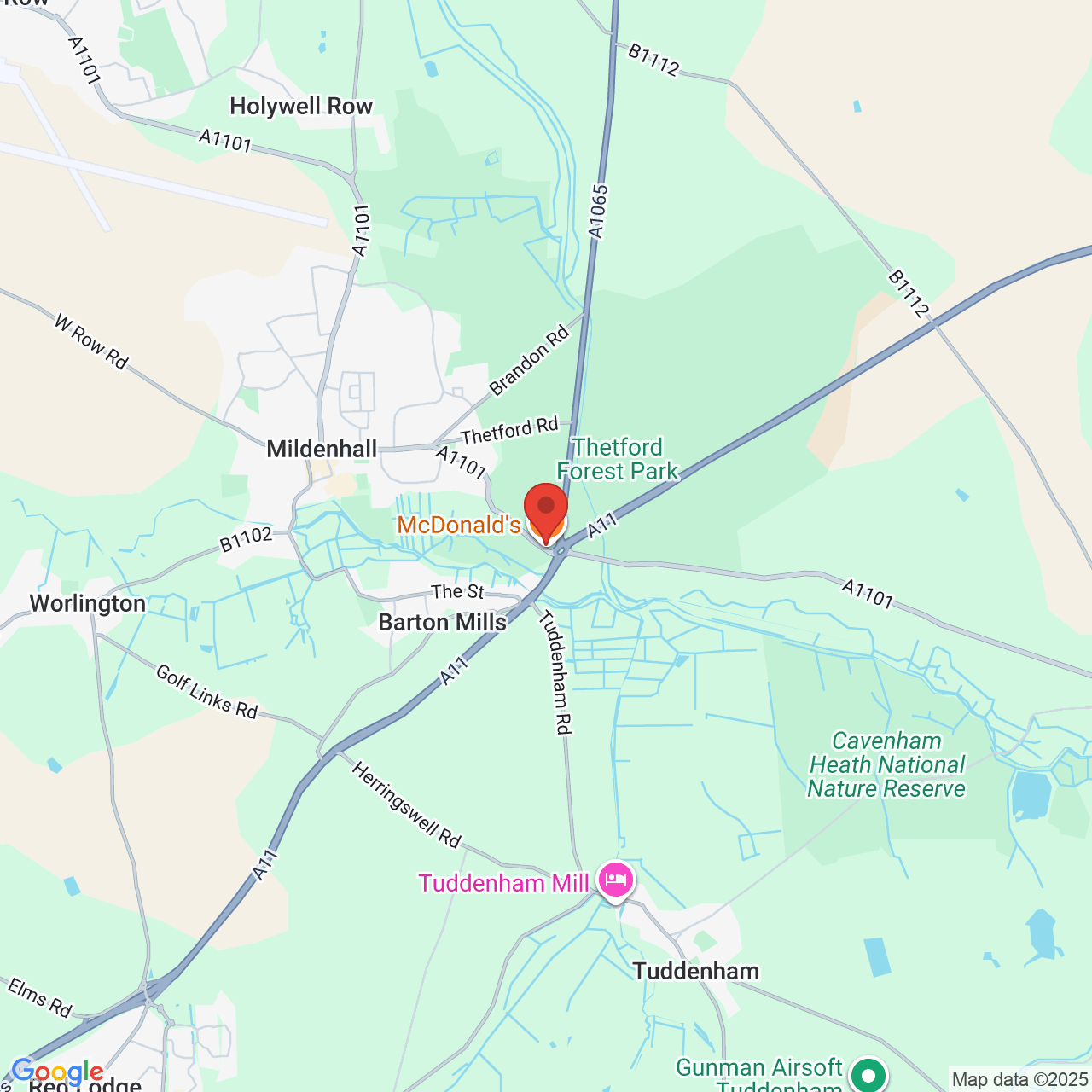 Map displaying vacancy location