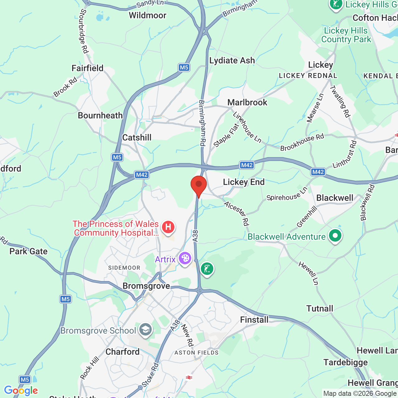 Map displaying vacancy location