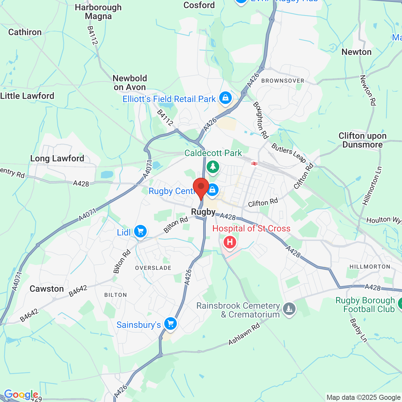 Map displaying vacancy location