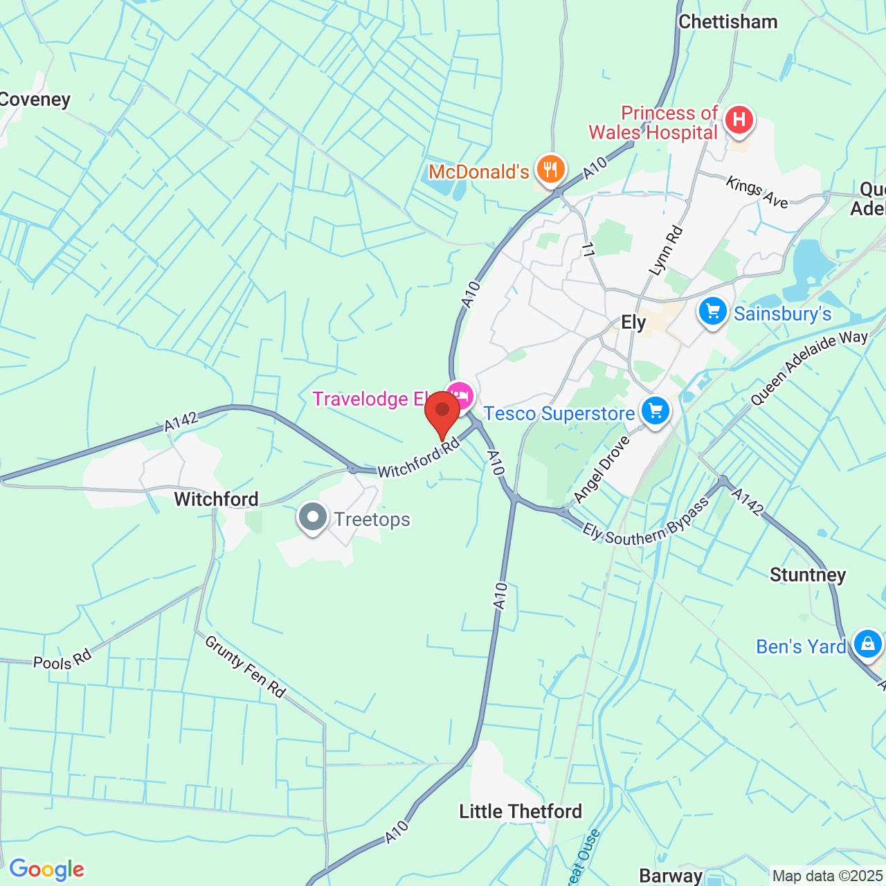 Map displaying vacancy location
